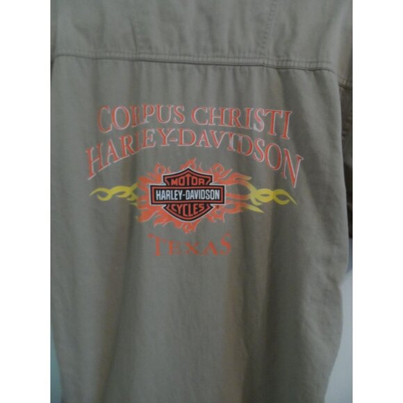 Harley-Davidson Corpus Christi Texas Dealor Staff Button-Up Shirt Men’s Size SM - Picture 6 of 10
